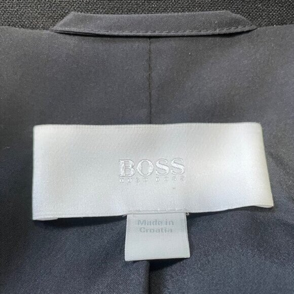 Hugo Boss Jarera 4 Button Bal Colla Poly Wool Blend Lined Blazer Black Sz 6 NWOT - Picture 6 of 10